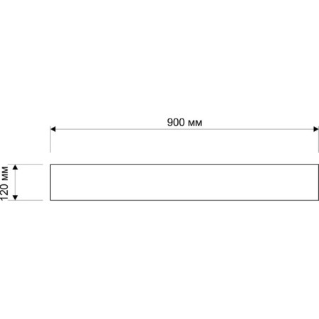 Glass shelf domino, 12x90 cm, matte-1