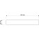 Glass shelf domino, 12x90 cm, matte