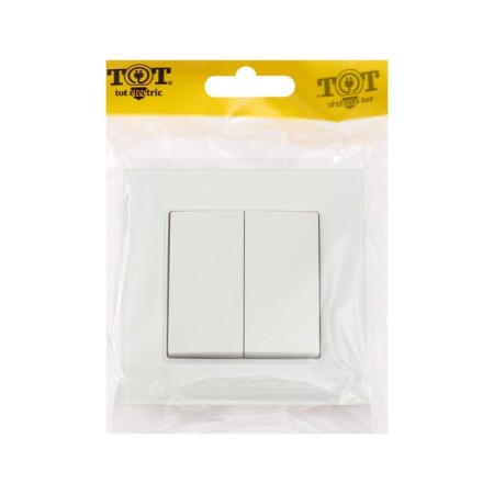 TOT GLOSSY GLASS, 10 A, 2 keys, hidden, glass, white-4