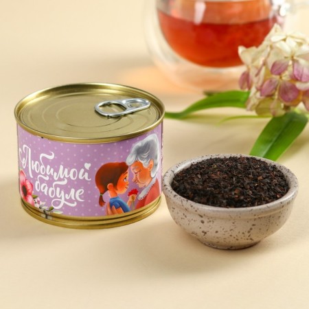 Black tea in a beloved grandmother, taste: strawberries, 20 g.