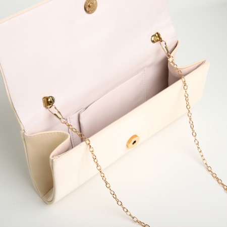Female bag on a magnet, beige color-4
