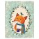 Pillow Roller "Fox and bird, decorative, size 16x45 cm