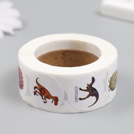 Stick Paper "Dinosaurs" d = 2.5 cm 500 pcs in the roll-3