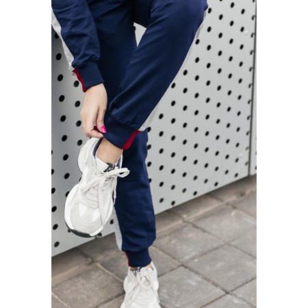 Female ishomine is a suit, size 44, dark blue color-9
