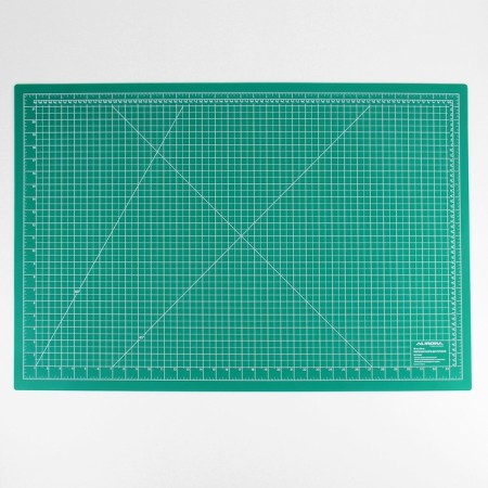 Mat for cutting, bilateral, 90 × 60 cm, A1, green color, AU-A1-1