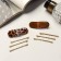 Invisibility for Herty hair (set 10 pcs) Leo, 5 cm, gold