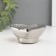 Ceramics candlestick for 1 candle "Heart" d = 4 cm silver 10.2x10.2x4.3 cm