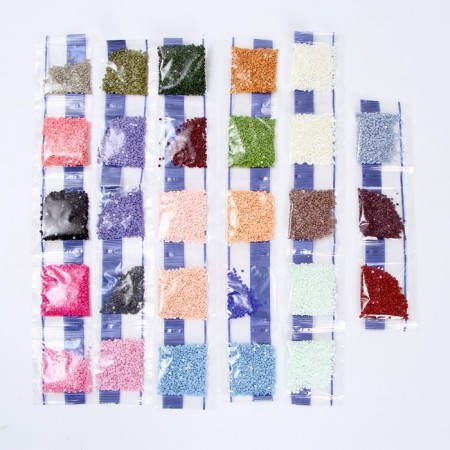 Diamond mosaic on a subframe with a full filling “Picnic in Paris”, 40 × 50 cm-4