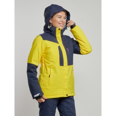 Ski jacket women's winter, size 46, yellow color-3