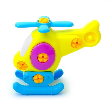 Plastic designer for kids "helicopter", 16 parts, color mix-1