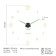 Watching interior watches, 3D "cardo", silent, sticker, large, D-70 cm, luminous