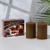 A set of candles-stolbiks 2 pcs, 4x6 cm, chocolate truffle