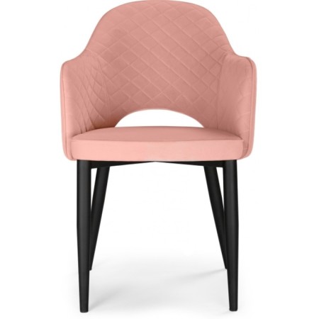 Metal frame Vener Metal/velor, black/pink 56x77x85 cm-1