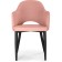 Metal frame Vener Metal/velor, black/pink 56x77x85 cm