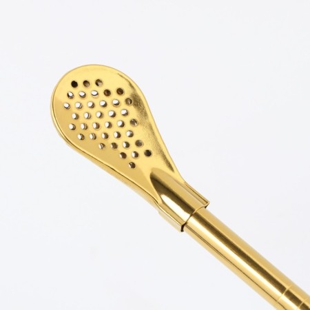 Jerba Mate mini bombilli, set 2 pieces with brushes for cleaning, gold, L-18.5 cm-3