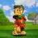 Garden figure "Bear with a spoon" Red, 43x22x23cm