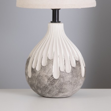 Table lamp "cut" 1x40W E14 white/black 15x15x30cm-3