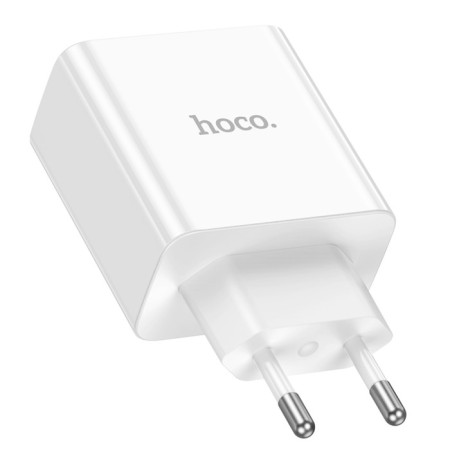 Network charger Hoco C108A, 2 Type-C, 35 W, PD + Qc, White-4