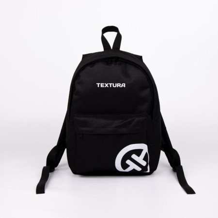 Youth backpack from lightning textiles, 1 pocket, textura, black color