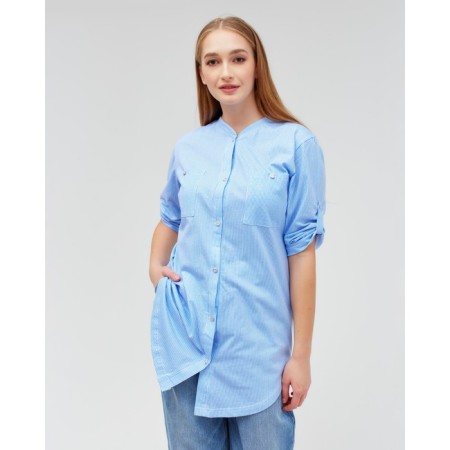 Female shirt, blue color, size 50-3
