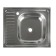 Kitchen sink "Vladix", invoice, without siphon, 60x50 cm, right, stainless steel 0.4 mm