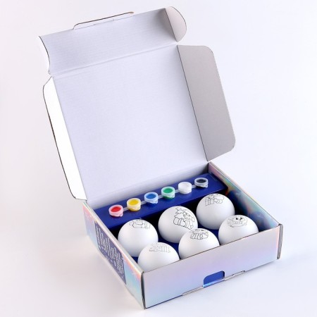 New Year's set for creativity. Christmas balls for coloring "New Year! Best gift ", 6 pcs-7