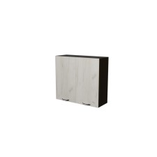 Cabinet of a hinged 2 doors, 80x30x72 cm, wenge, oak Gray