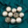 Set of balls plastic D-6 cm, 10 pcs "Golden Golden" Golden