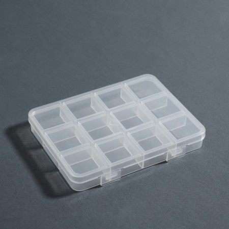 Organizer for decor, 12 sections, size 11 × 8.5 × 1.5 cm, transparent color-3