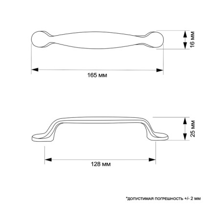 Cappio RSC004 handle, m/o 128 mm, black color-5