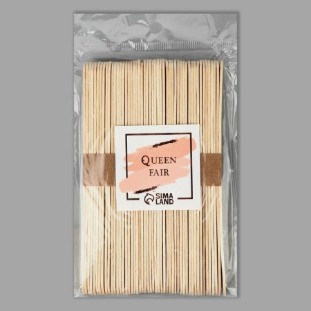 Spit for depilation, wooden, 14 × 1.6 cm, 50 pcs-3