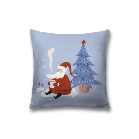 Decorative pillowcase "Santa Claus under the Christmas tree", on a zipper, size 45x45 cm
