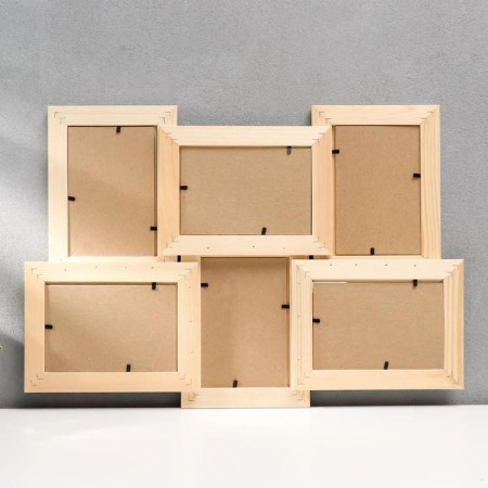 Photo frame in 6 photos 10x15 5n white (plastic screen)-2