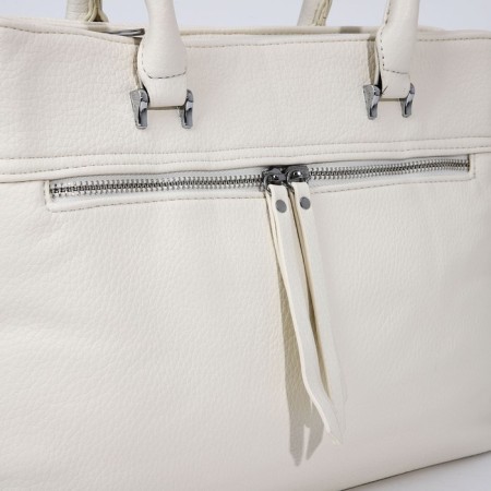 Lugus bag, 2 external pockets, white color-3