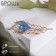 Brooch "Pavli Pavin", colored in pink gold