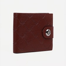 Male purse on a magnet, department for bills, for maps, brown color