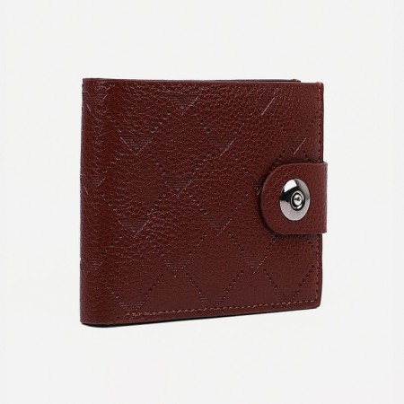Male purse on a magnet, department for bills, for maps, brown color