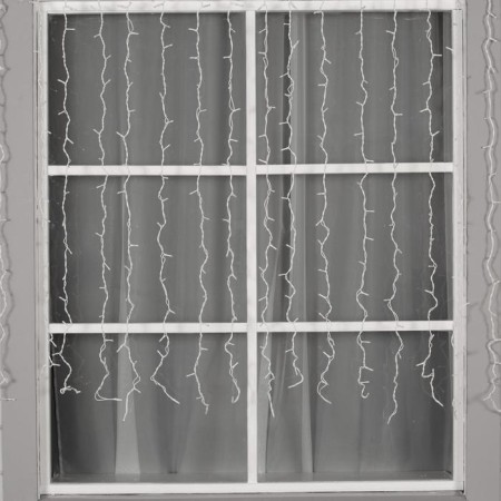Garland "Curtain" 2 × 1.5 m, IP44, UMS, white thread, 360 LED, glow blue, 220 V-1
