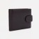 Men's purse on a button, for bills, for cards, for coins, brown color