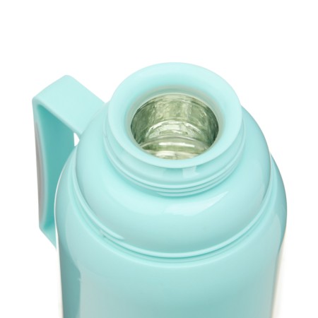 A thermos 1 l, with a glass flask, retains heat 12 hours, with a mug, light green-2