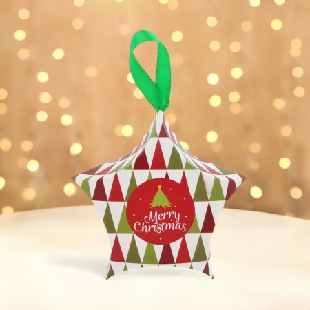 Folding New Year's Box "Geometry Star" 7 x 5.5 x 2 cm