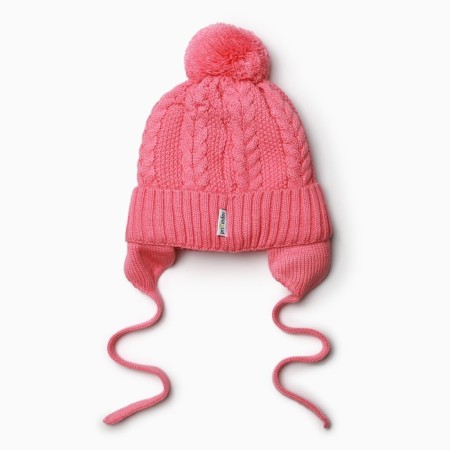 Hat for girls, pink color, size 44-46-2