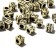 Acrylic bead "Letters Russian" mix, cube 6 × 6 mm, set 10 g, golden color