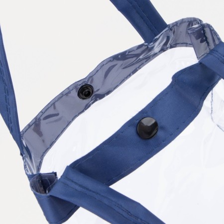 Cosmetic bag on the button, the color is blue-3