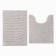 Set of bathroom rugs Ethel Bukley color gray 2 pcs, 38x58 cm, 48x38 cm
