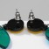 Acryl Earrings "Fruits" lemon, the color is yellow-green in silver
