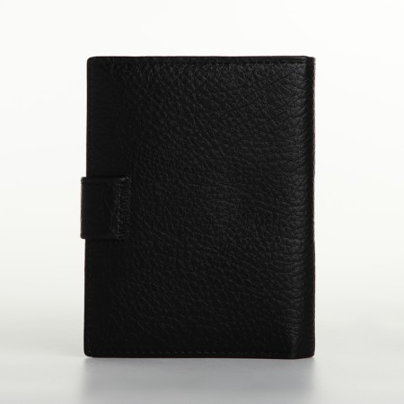 Male purse on magnet 3 in 1, department for auto documents, passports, black color-1