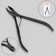 Manicure nippers for cuticle, 9.3 cm, blade length - 10 mm, black color
