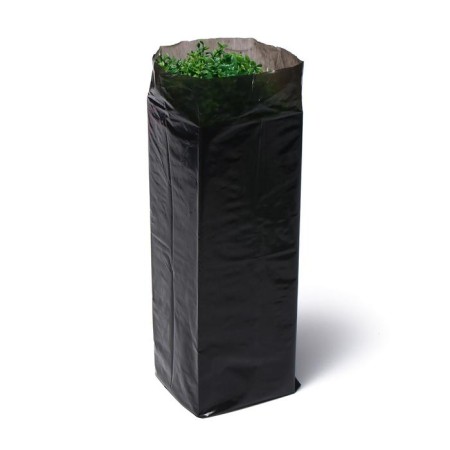 Package for seedlings, 1.6 l, 8 × 30 cm, polyethylene 50 μm thick, with perforation, black, Greengo-1
