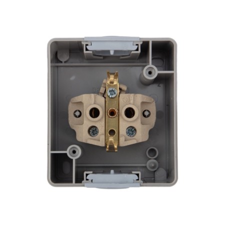 Single (ceramics) Industrial IP54 with grounding, o/y, gray Kranz-4